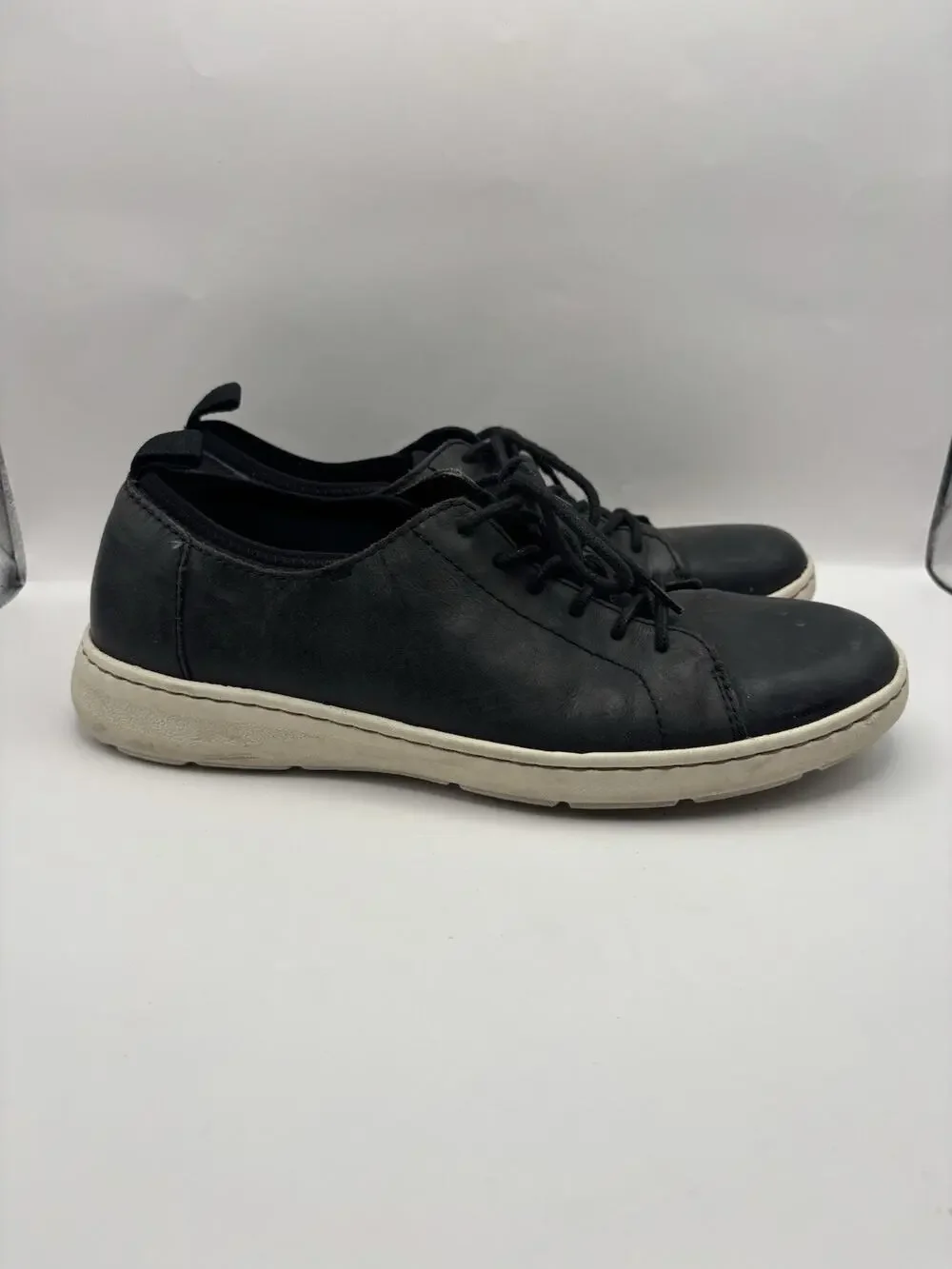 Born Allegheny II Black Leather Sneakers Men Size 10.5